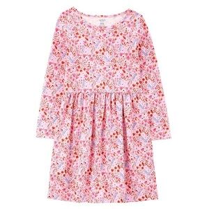 💥3/$30💥NWT - Carter's Girl Floral Jersey Dress, Pink - Size 10